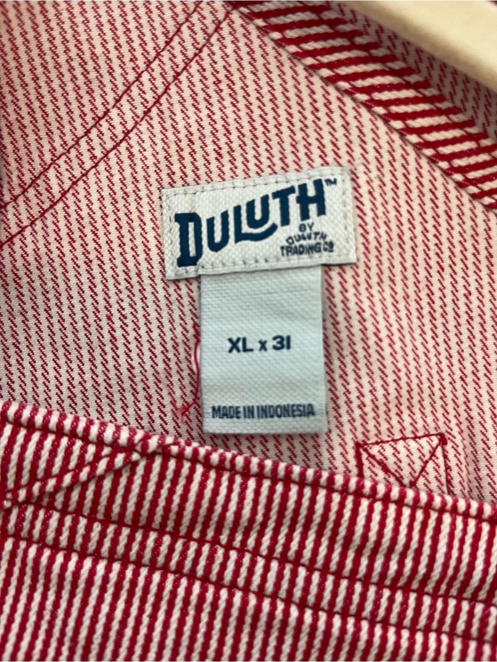 Duluth Trading Co Red & White Striped Women's Overalls - Picture 7 of 7